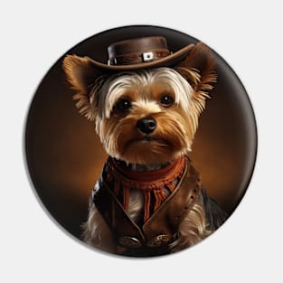 Cowboy Dog - Yorkshire Terrier Pin