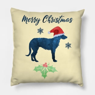 Christmas Deerhound Xmas Dog Art Pillow