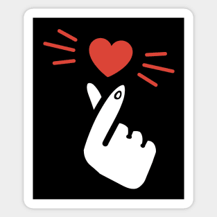 finger heart kpop' Sticker