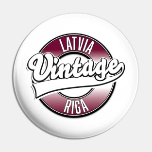 Riga Latvia vintage logo Pin