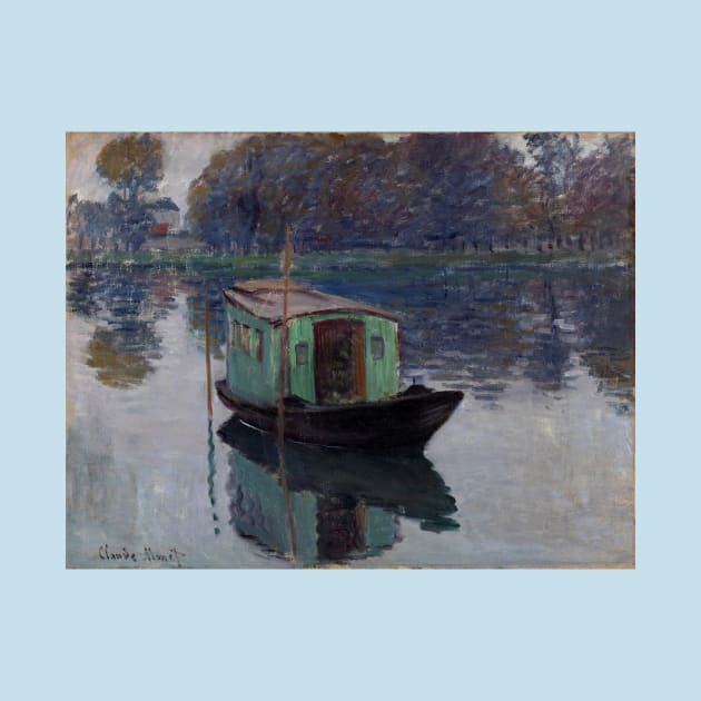 Claude Monet - Studio Boat by KargacinArt