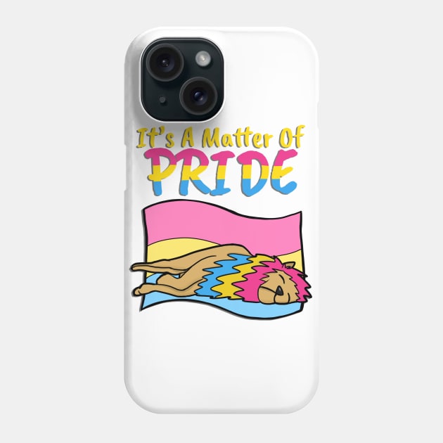 Pansexual Pride Lion- With Text Phone Case by marzipanpond