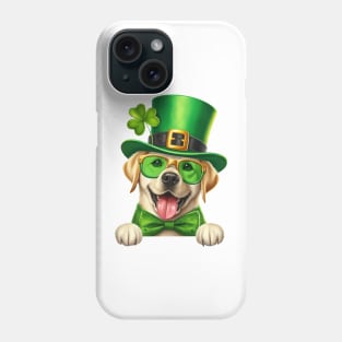 St Patricks Day Peeking Labrador Retriever Dog Phone Case