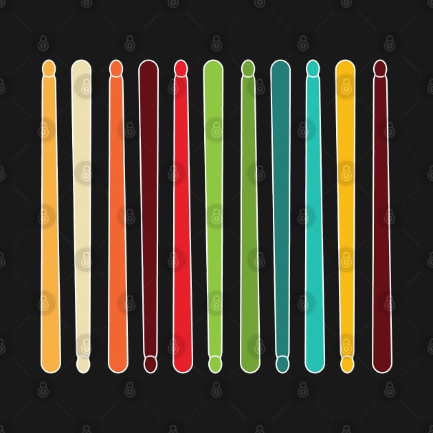 Retro DrumSticks Design /// Marching Band Percussion by DankFutura