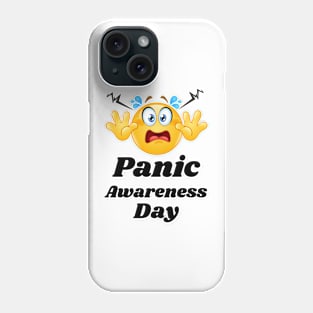 Panic awareness day with white text Phone Case