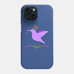 Violet Hummingbird Phone Case