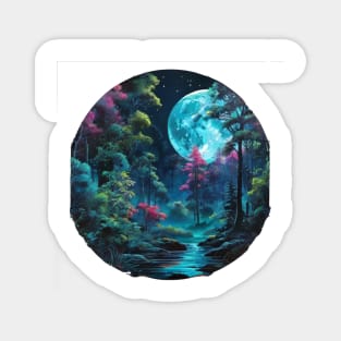 Moonlit Neon Jungle (625) Magnet