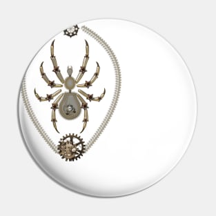 Fantasy steampunk spider Pin