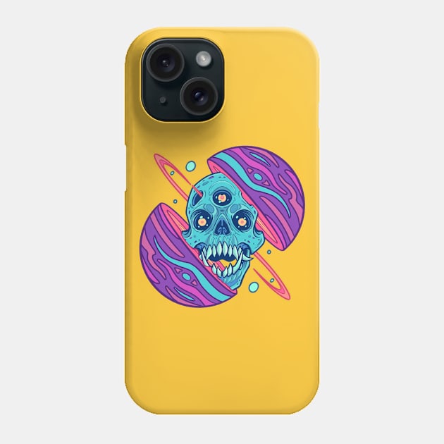 Sidereal Skull Phone Case by Sariel Snowings