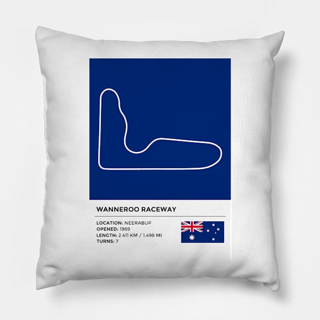 Wanneroo Raceway [info] Pillow by sednoid