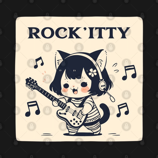 Rock Kitty // RocknRoll Cat. by ImativaDesign