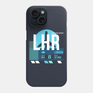 London Heathrow (LHR) Airport // Sunset Baggage Tag Phone Case