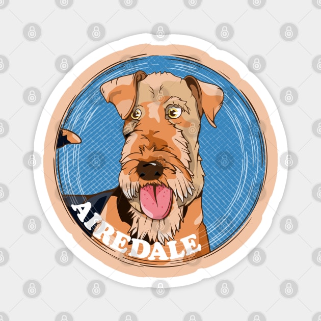 Airedale Terrier Magnet by mailboxdisco