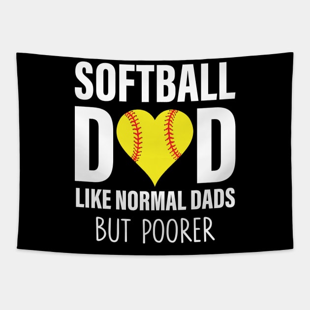 Softball Dad Like Normal Dads But Poorer Tapestry by CikoChalk