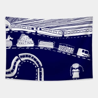 Trains Tapestry