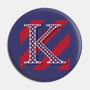 Old Glory Letter K Pin