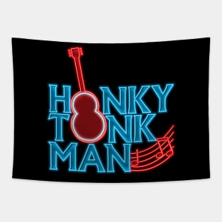 Honky tonk man neon bg Tapestry