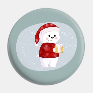 Teddy Christmas Pin