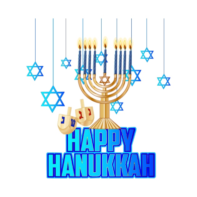 Happy hanukkah festival of lights by teedesign20