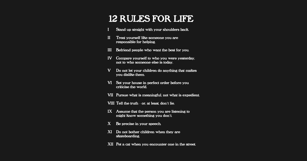 12 Rules For Life - Jordan Peterson - Jordan Peterson ...