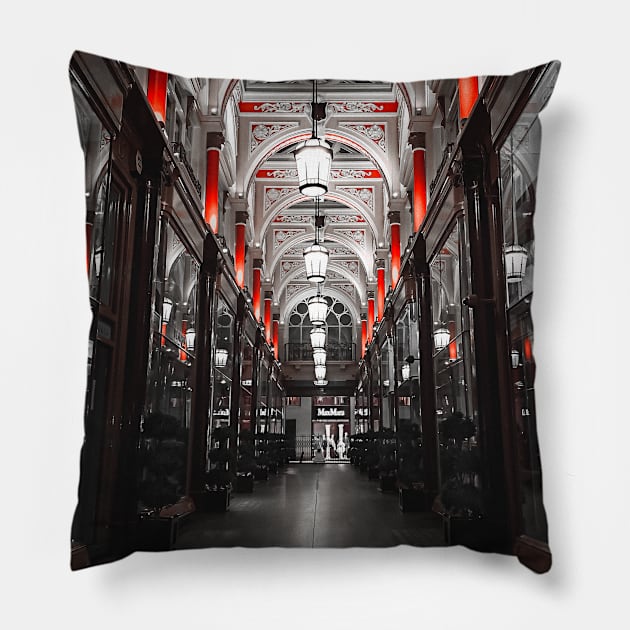 The Royal Arcade (Monochrome) - London Pillow by Scala Ad Astra Forum