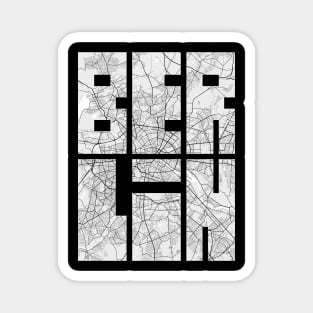 Berlin, Germany City Map Typography - Light Magnet