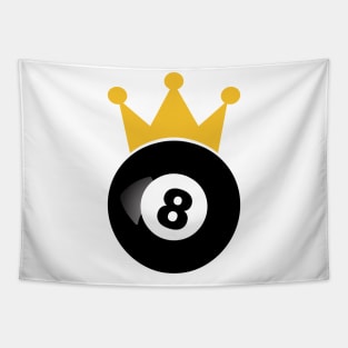 8 Ball with a crown Tapestry