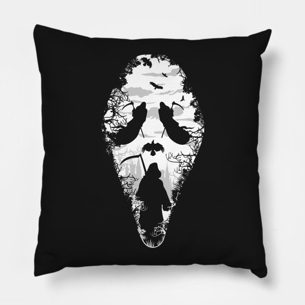 Reaper Scream Pillow by caffeinart