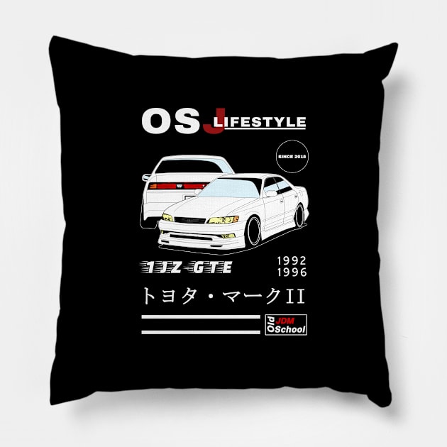 JZX90 OSJ LifeStyle [Black Edition] Pillow by OSJ Store