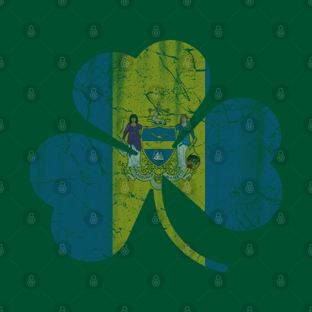 Irish Flag of Philadelphia Shamrock by E