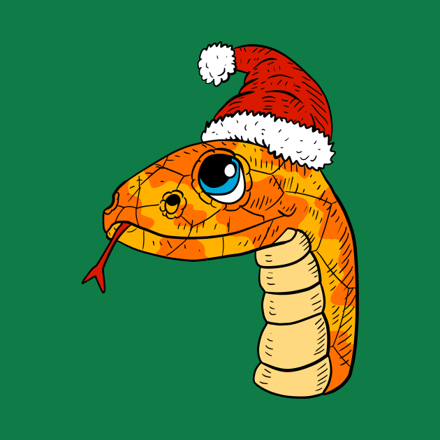 Christmas snake. yellow santa python. by JJadx