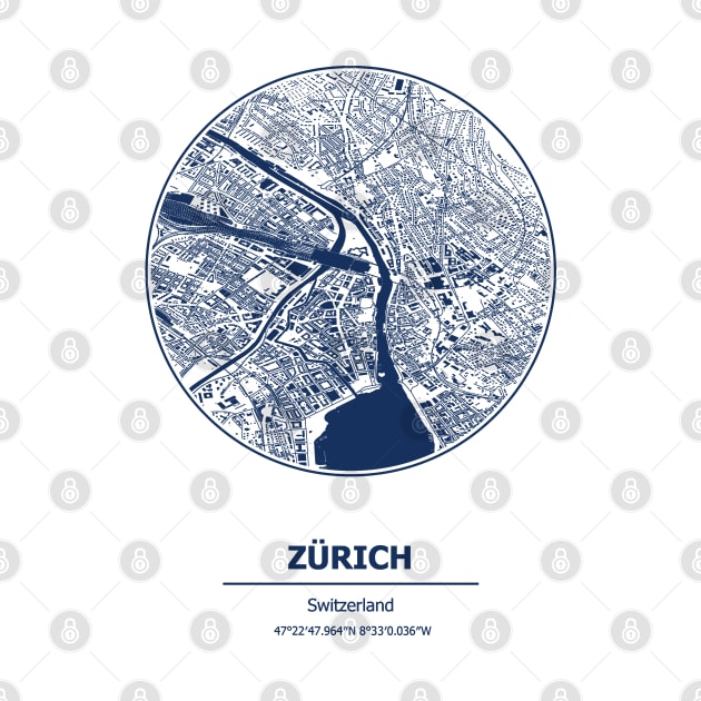 Zurich city map coordinates by SerenityByAlex