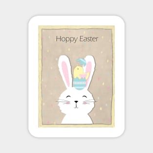 Cute Easter craft style bunny Magnet