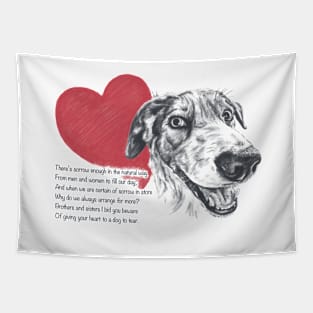 Border Collie Heart Tapestry