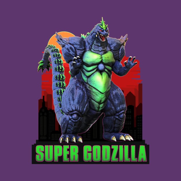 Retro Super Godzilla by Digiwip