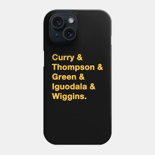 2022 Golden State Warrior Greats Yellow Phone Case