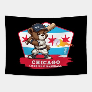 USA - American BASEBALL - Chicago - Baseball mascot - Chicago baseball Tapestry