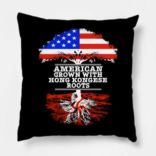 American Grown With Hong Kongese Roots - Gift for Hong Kongese With Roots From Hong Kong Pillow