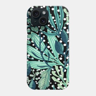 Leaves and Polka Dot Pattern Phone Case