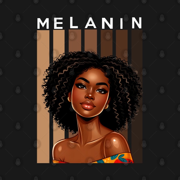 Melanin Shades Beauty Afrocentric Afro Queen by Merchweaver