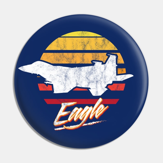 Retro F-15 Eagle Pin by patrickkingart