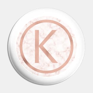 Rose Gold Marble Kappa Pin