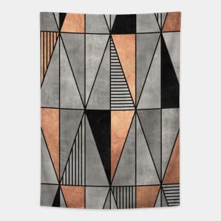 Concrete and Copper Triangles Tapestry