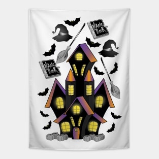 Haunted Mansion And Witchcraft Art Tapestry