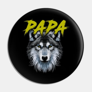 Papa Wolf Hunting Dad Pin