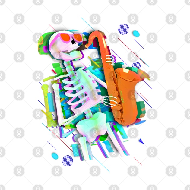 Skeleton Saxophone by Bombastic Graphics