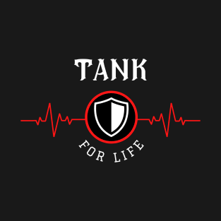 Tank for Life Heartbeat ECG Heart Line Design Roleplaying Game Tanking Class T-Shirt