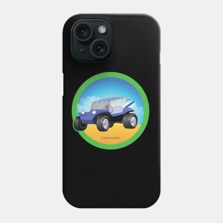 Blue Dune Buggy Side in Green Phone Case