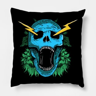 Skull Lightning Pillow