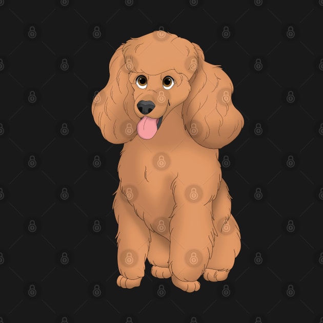 Red Miniature Poodle Dog by millersye